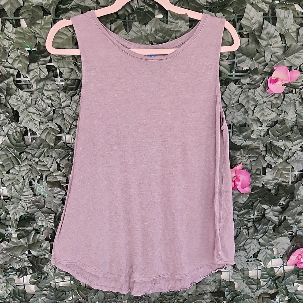 Lavender With Gold Flecks Sleeveless Women's Top